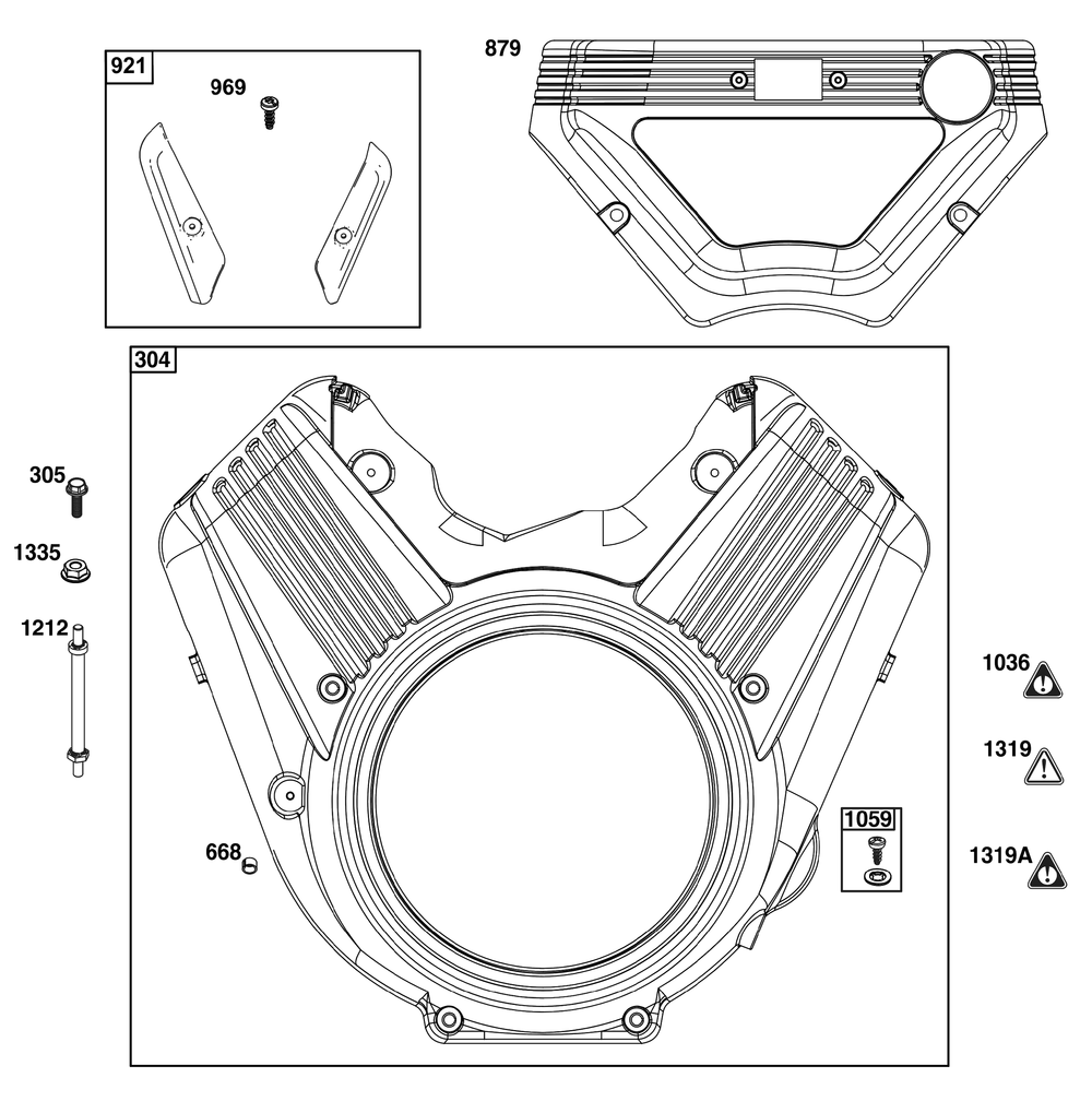 Blower Housing Group Diagram and Parts List for 61E377-0159-J1 400000 - 699999 Briggs and Stratton Engine
